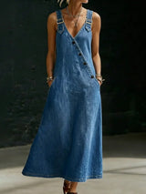Vera · Vestido largo vaquero con botones · Imagen 2