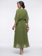 Jade · Vestido midi con cintura drapeada y lazo · Imagen 5