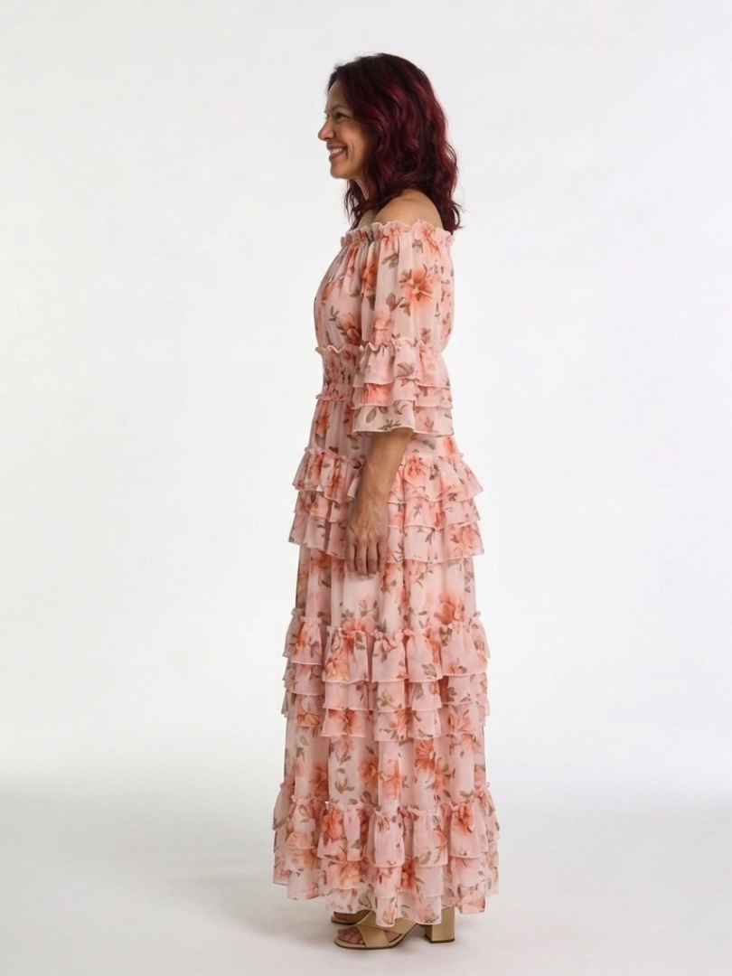 Rosalia · Vestido largo floral con hombros descubiertos · Imagen 2