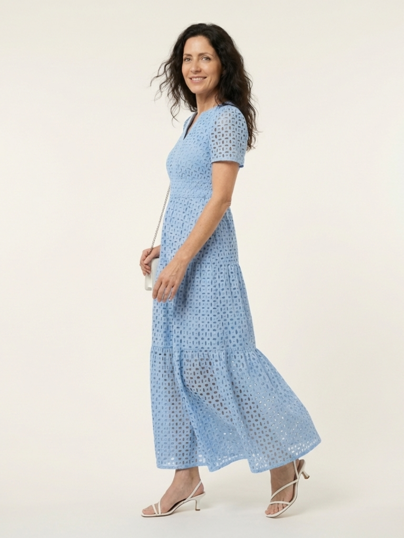 Ana · Vestido midi de manga corta y volantes · Imagen 2