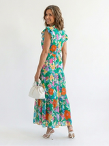 Lila · Vestido midi floral con volantes · Imagen 3