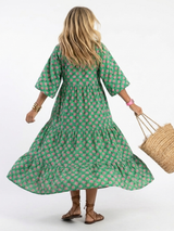 Fiora · Vestido midi floral con volantes · Imagen 3