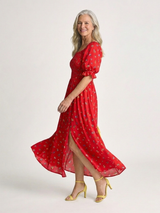 Yasmin · Vestido midi de escote cuadrado y manga abullonada · Imagen 2