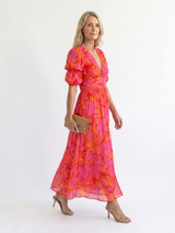 Alessia · Vestido midi floral de manga abullonada · Imagen 3