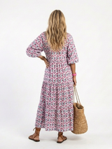 Nadia · Vestido midi geométrico de manga larga · Imagen 4