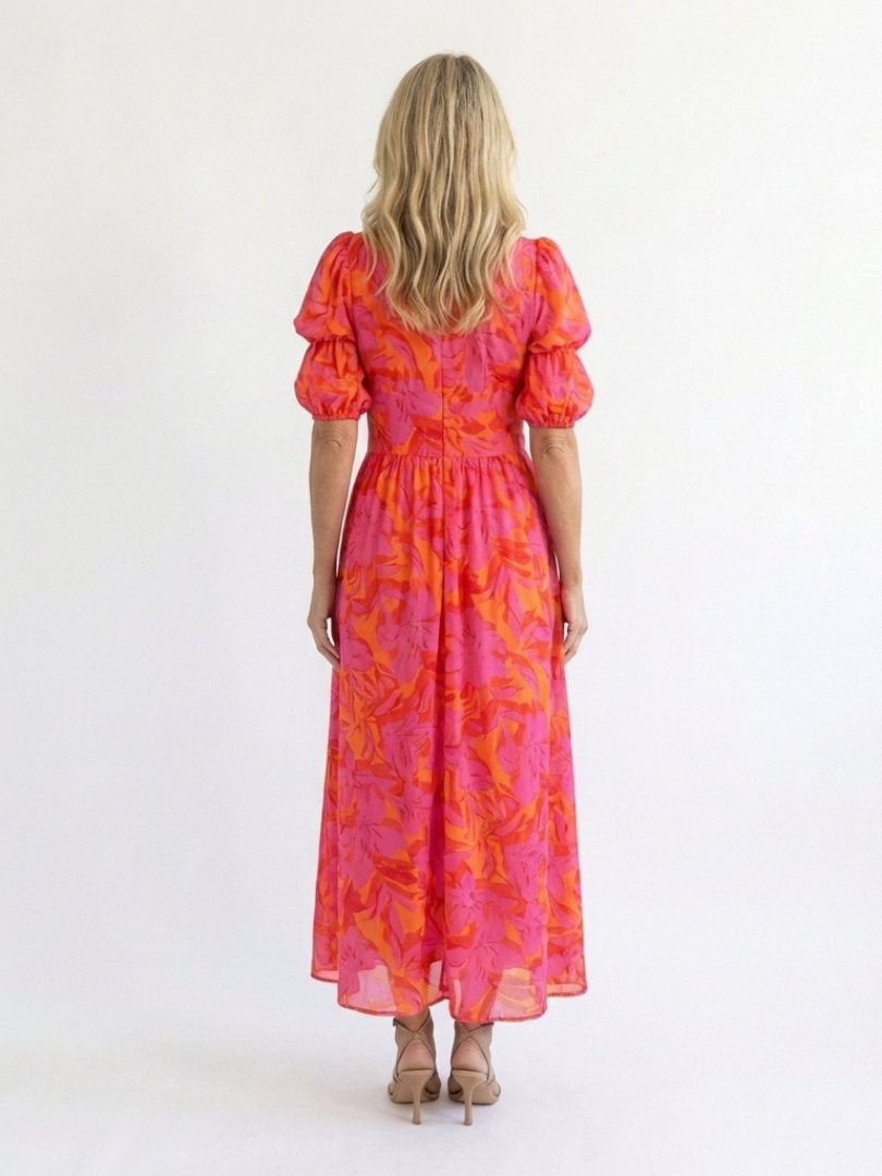 Alessia · Vestido midi floral de manga abullonada · Imagen 4