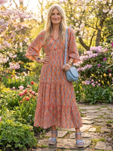 Chiara · Vestido midi de capas y estampado geométrico · Imagen 6