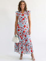 Lila · Vestido midi floral con volantes · Imagen 4