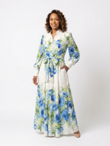 Leila · Vestido largo floral con botones delanteros · Imagen 4