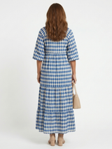 Melody · Vestido midi de capas con estampado de rombos · Imagen 5