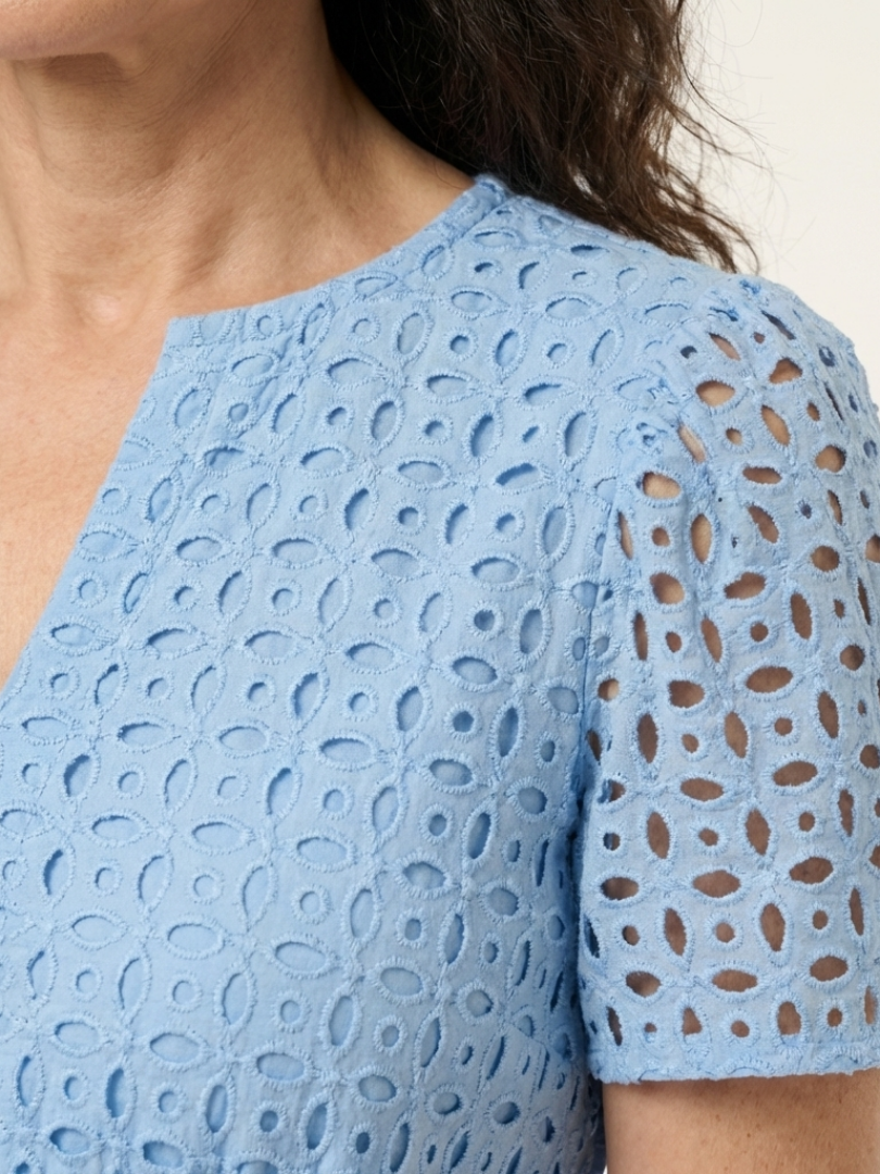 Ana · Vestido midi de manga corta y volantes · Imagen 3