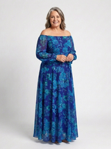 Chloe · Vestido largo floral con hombros descubiertos · Imagen 4
