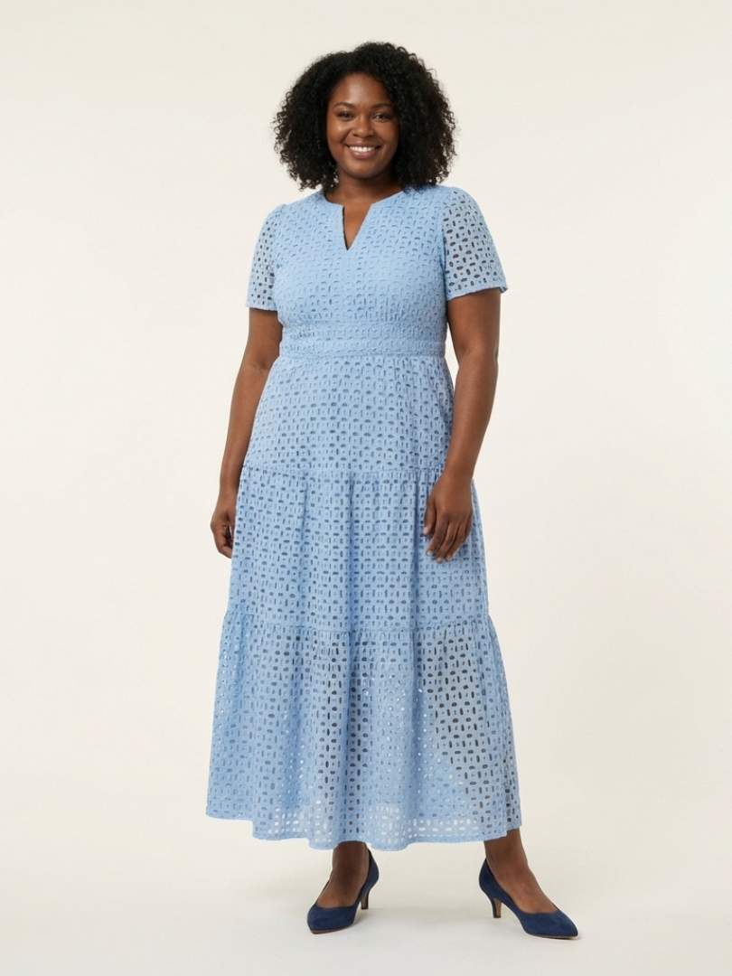 Ana · Vestido midi de manga corta y volantes · Imagen 5
