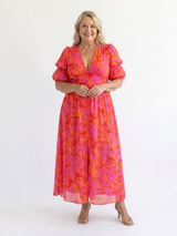 Alessia · Vestido midi floral de manga abullonada · Imagen 6