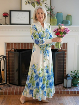Leila · Vestido largo floral con botones delanteros · Imagen 5