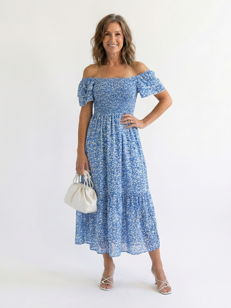 Ainhoa · Vestido midi floral con fruncidos · Imagen 5