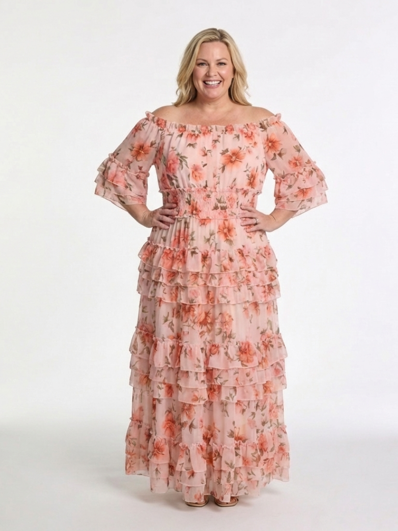 Rosalia · Vestido largo floral con hombros descubiertos · Imagen 5