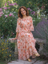 Rosalia · Vestido largo floral con hombros descubiertos · Imagen 7