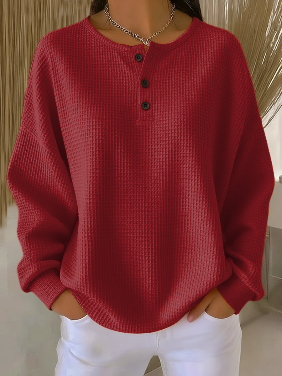 Milagros · Sudadera Henley de textura gofrada · Imagen 3