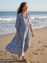 Melody · Vestido midi de capas con estampado de rombos · Imagen 8