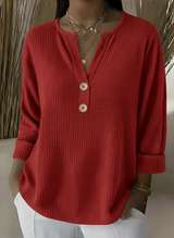 Lucía · Jersey Henley gofrado con botones · Imagen 3