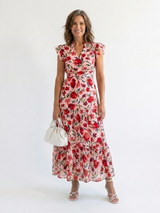 Lila · Vestido midi floral con volantes · Imagen 6