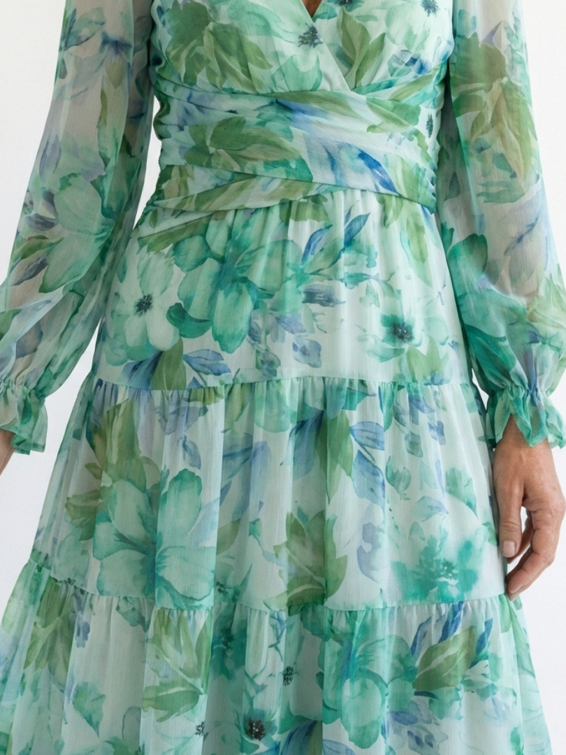 Olivia · Vestido largo floral de manga larga · Imagen 2
