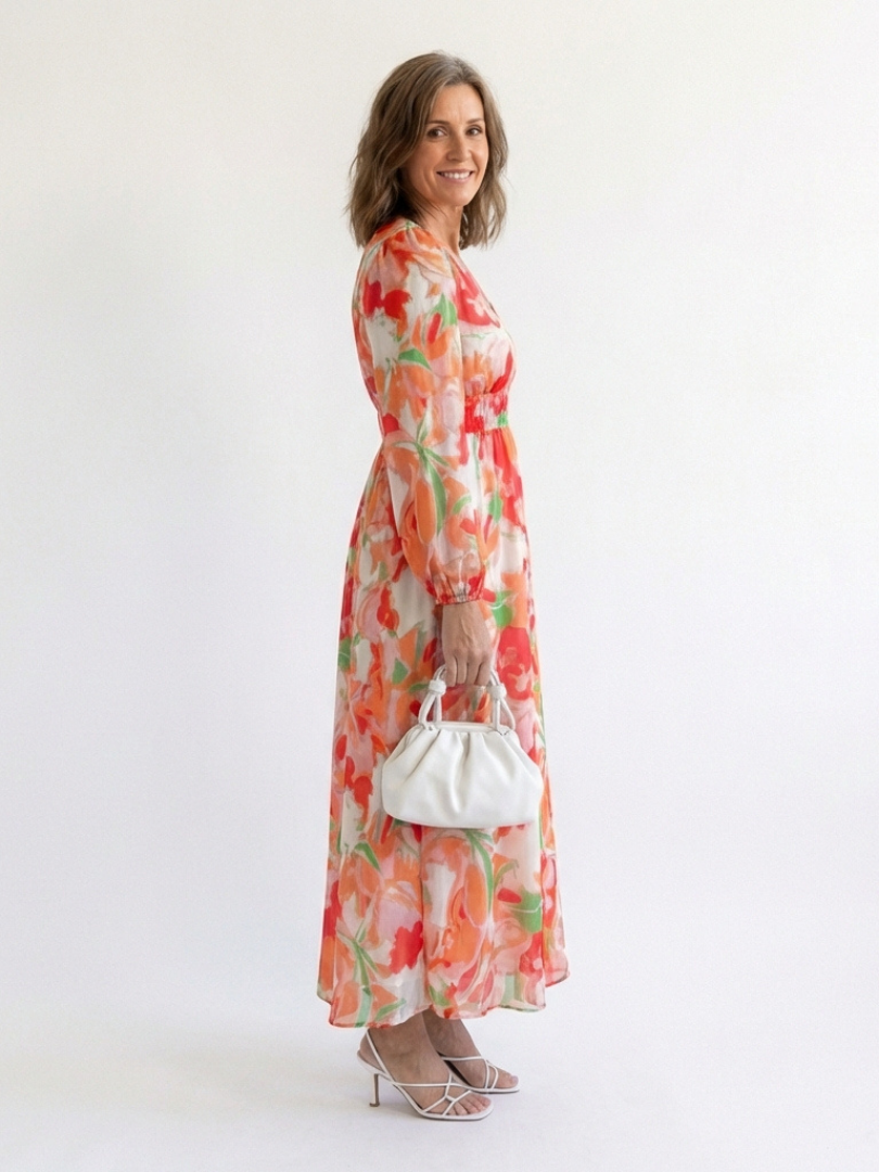 Olivia · Vestido largo floral de manga larga · Imagen 7