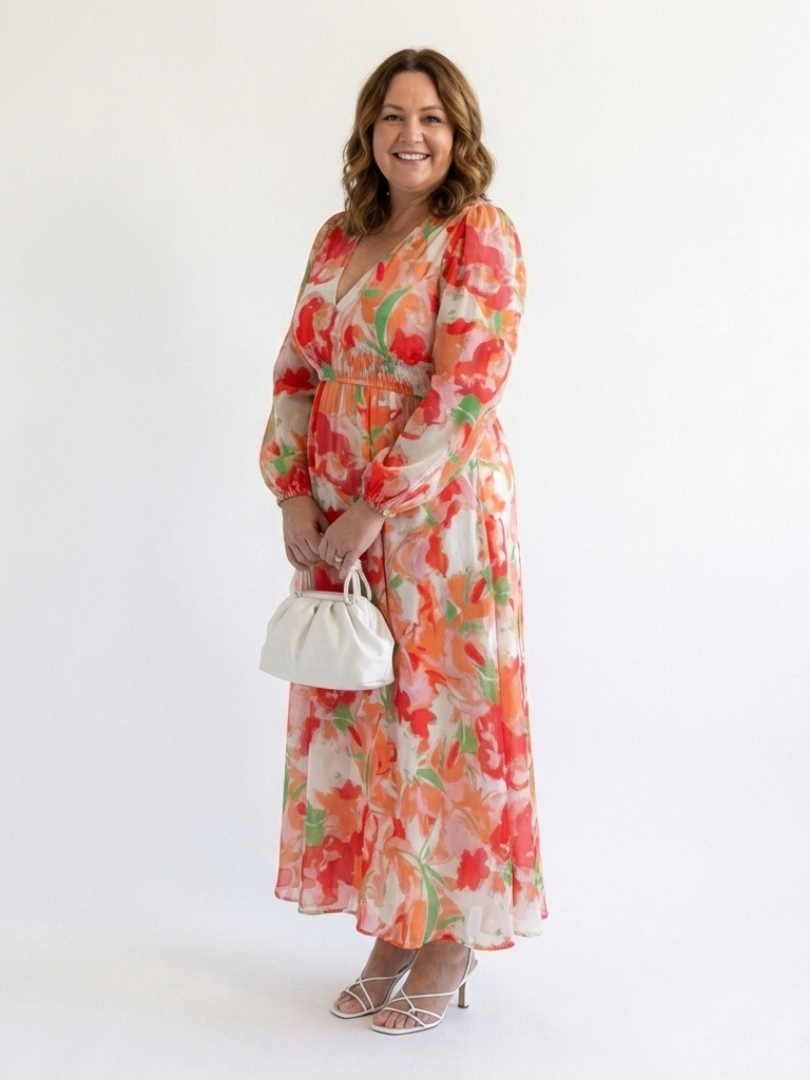Olivia · Vestido largo floral de manga larga · Imagen 6