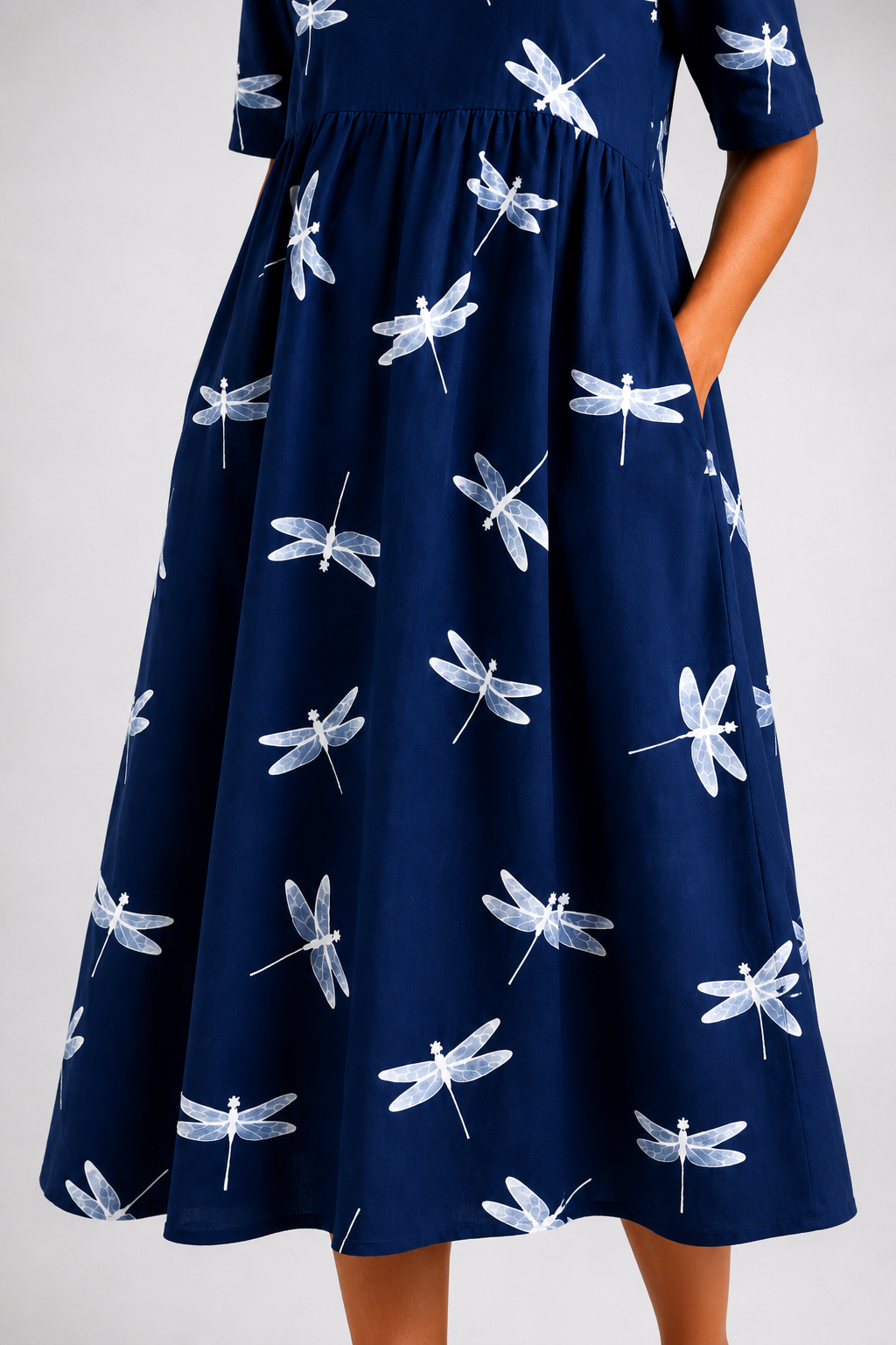Eva · Vestido midi con estampado de libélulas · Imagen 5
