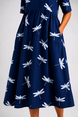 Eva · Vestido midi con estampado de libélulas · Imagen 5