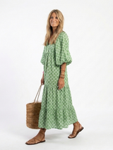 Gala · Vestido midi estampado de manga francesa · Imagen 2