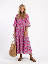 Gala · Vestido midi estampado de manga francesa · Imagen 5
