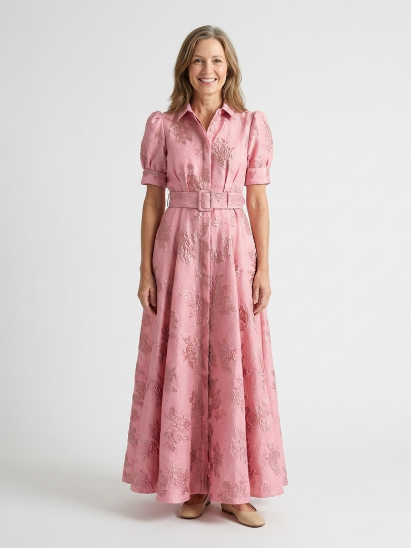 Kira · Vestido camisero largo con cinturón · Imagen 1