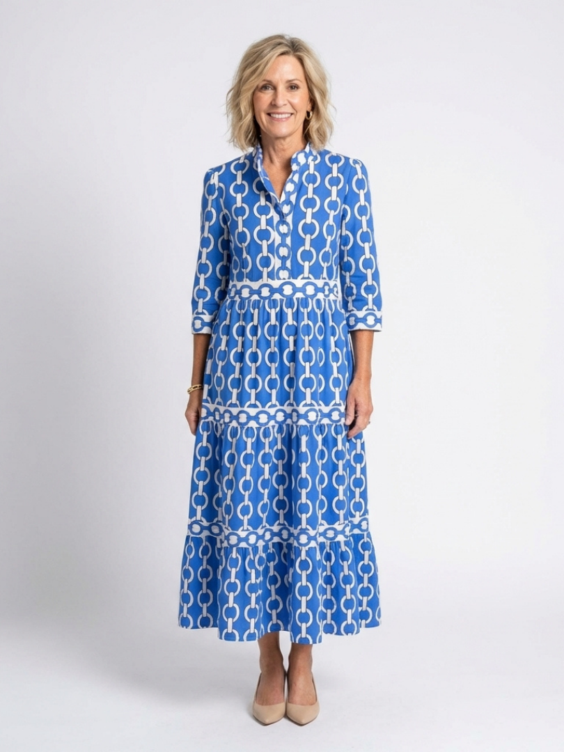 Martina · Vestido midi con estampado de cadenas · Imagen 1