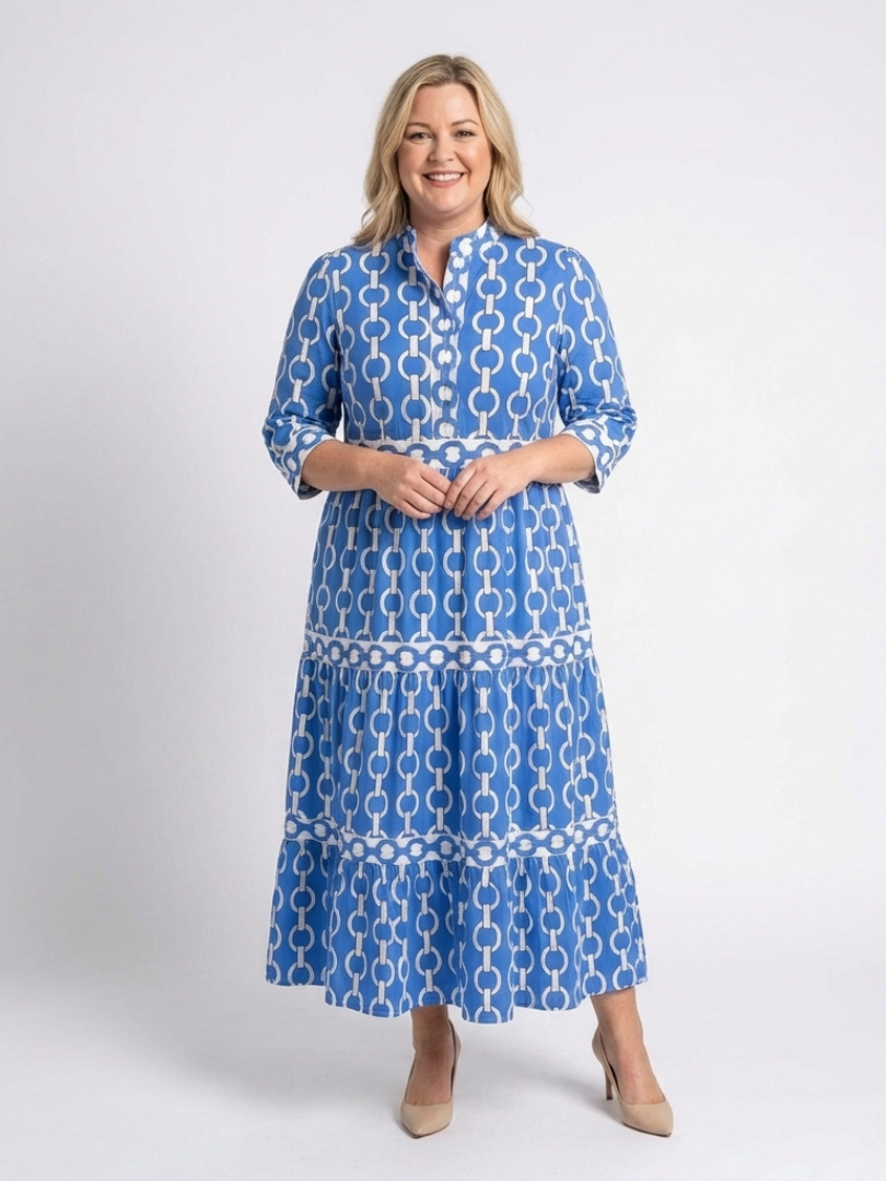 Martina · Vestido midi con estampado de cadenas · Imagen 4