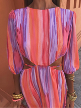 Erica · Vestido largo de acabado luminoso · Imagen 5