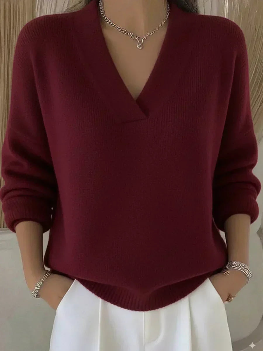 Violeta · Jersey suave de cuello en V · Imagen 2