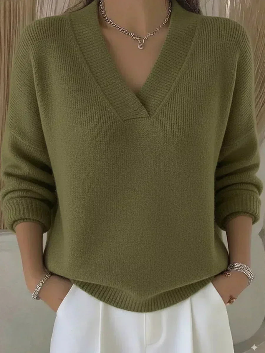 Violeta · Jersey suave de cuello en V · Imagen 3