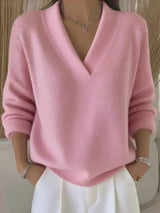 Violeta · Jersey suave de cuello en V · Imagen 1