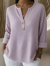 Lucía · Jersey Henley gofrado con botones · Imagen 1