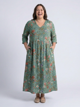 Marina · Vestido largo floral de manga francesa · Imagen 5