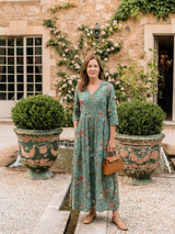 Marina · Vestido largo floral de manga francesa · Imagen 7