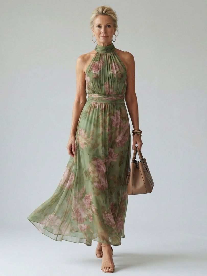 Naomi · Vestido largo de escote halter · Imagen 1
