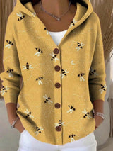 Paloma · Cárdigan estampado con capucha · Imagen 3