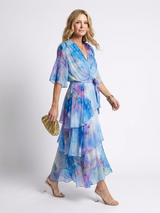 Iris · Vestido largo de capas con lazada · Imagen 2
