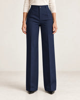 Alessia · Pantalón de vestir de tiro alto · Azul marino