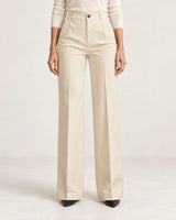 Alessia · Pantalón de vestir de tiro alto · Beige