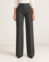 Alessia · Pantalón de vestir de tiro alto · Gris oscuro