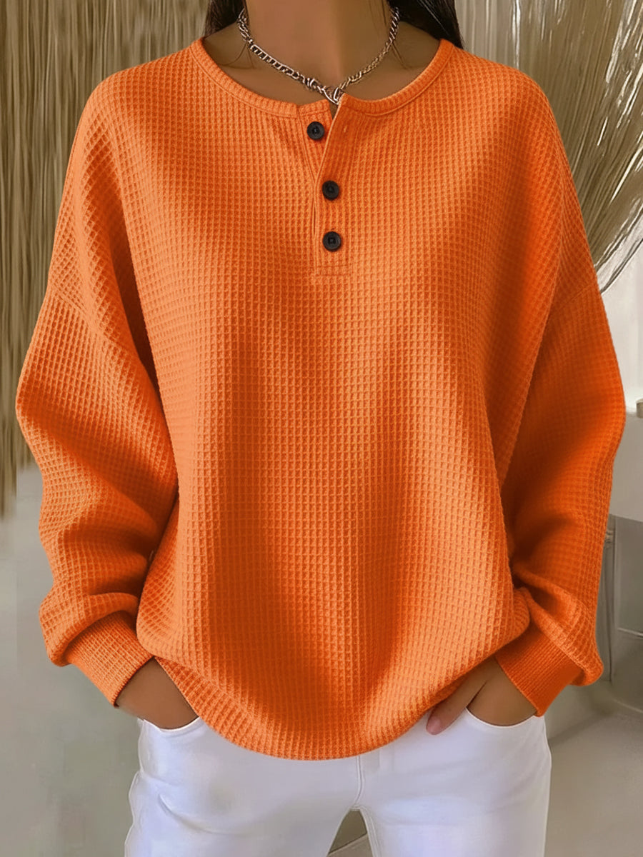 Milagros · Sudadera Henley de textura gofrada · Imagen 1